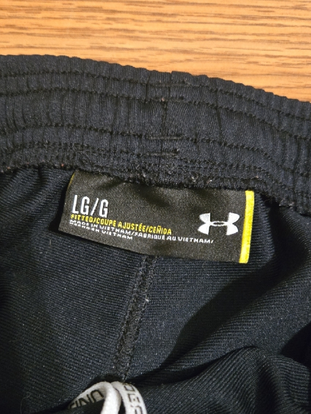 Under Armour Black Jogger Track Pants with White Logo With Ankle Zips - Picture 2 of 3